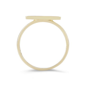 Baguette Diamond Bar Ring In White Gold 14K