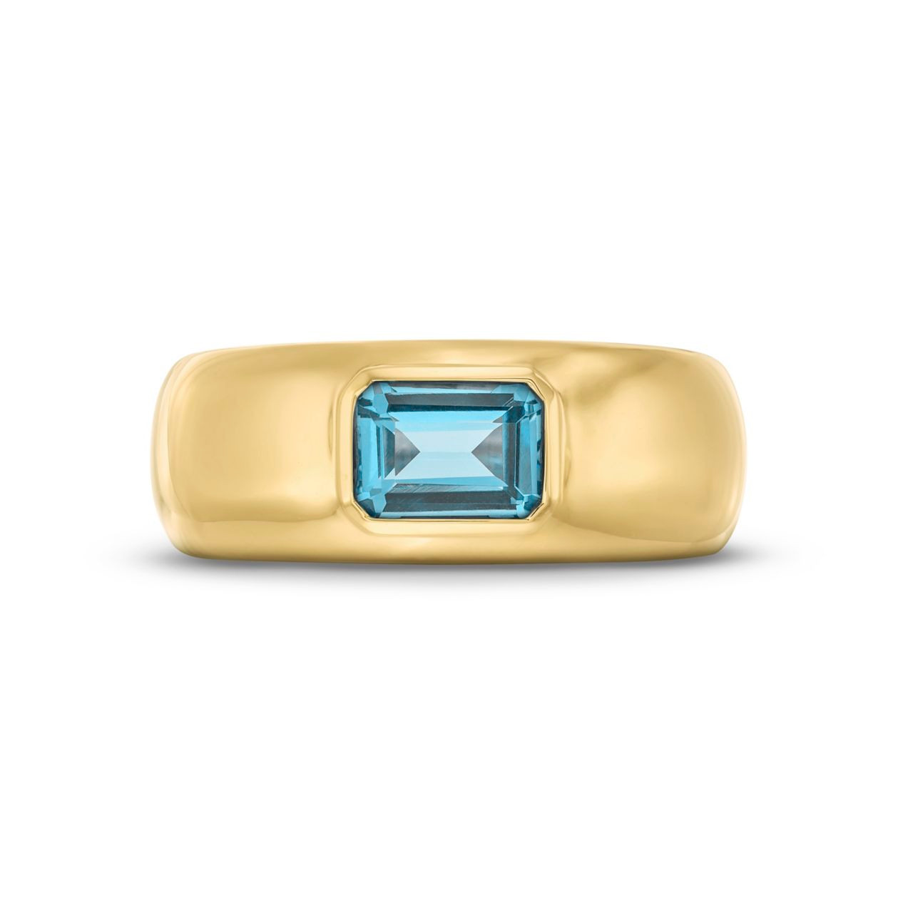 Blue Topaz Bezel Ring