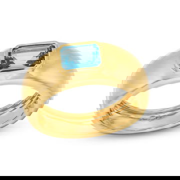 Blue Topaz Bezel Ring