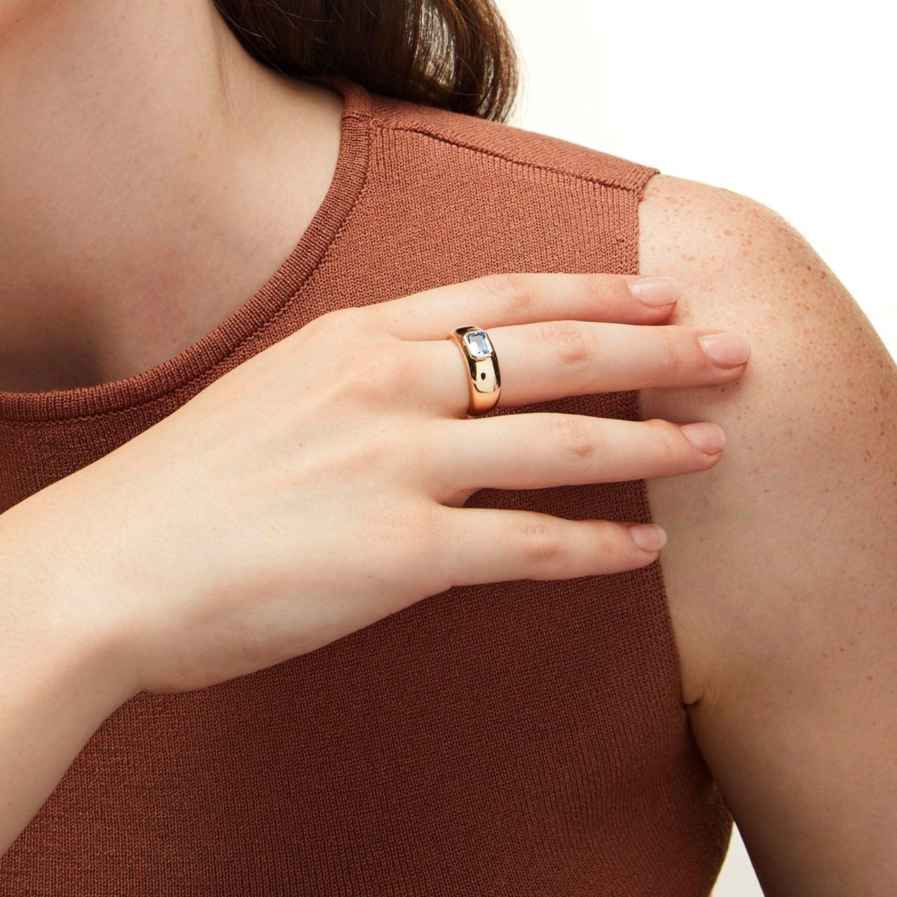 Blue Topaz Bezel Ring 3