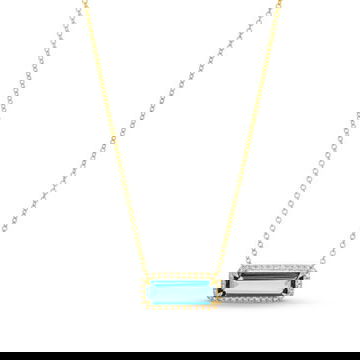 London Blue Topaz Diamond Necklace