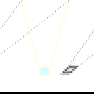 London Blue Topaz Bezel Pendant Necklace