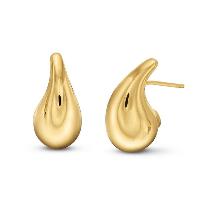 Teardrop Stud Earrings In Yellow Gold 14K