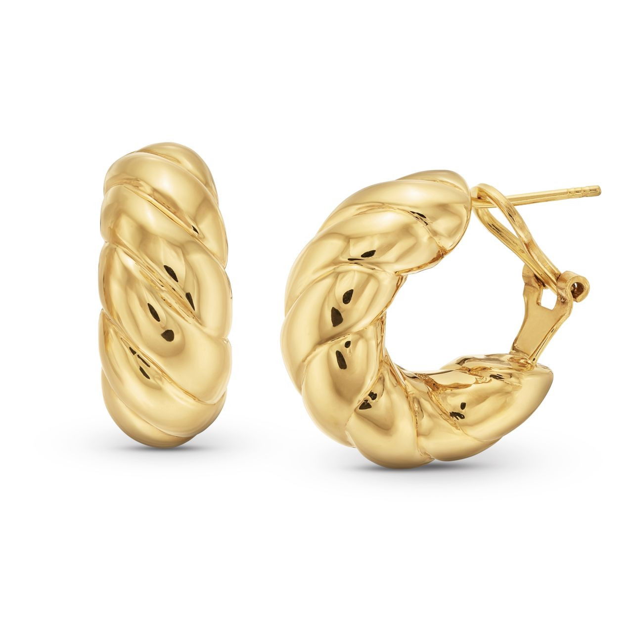 Twisted Cable Hoop Earrings