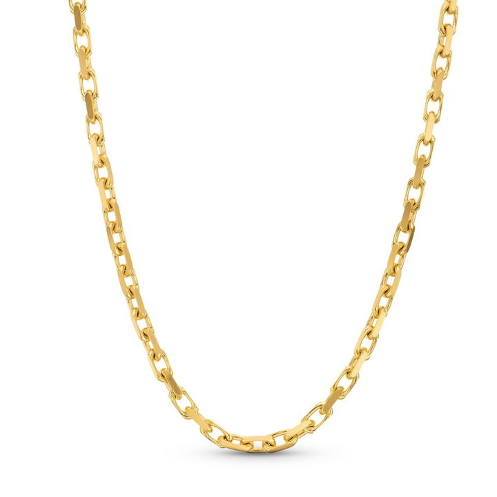 22 Inch French Cable Chain Necklace In Yellow Gold 14K