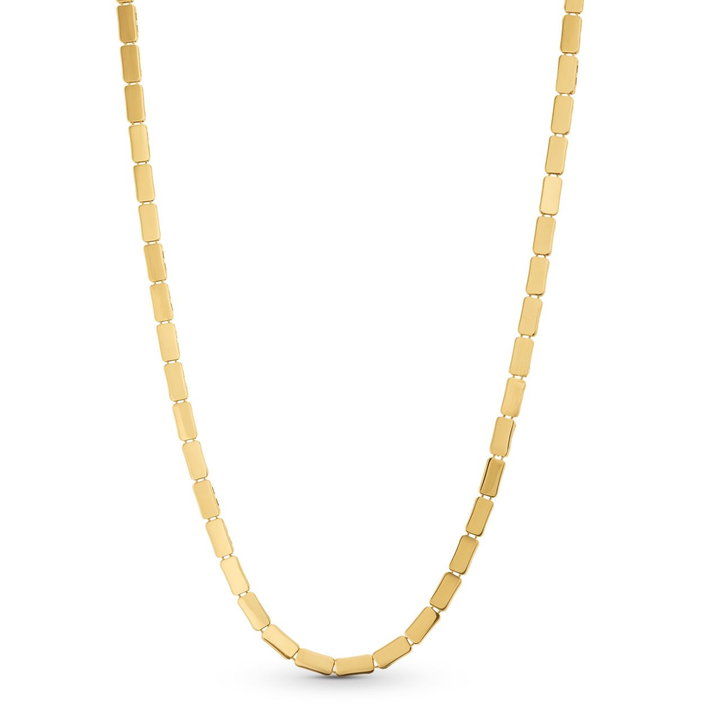 18 inch Boxed Link Chain Necklace In Solid 14K Yellow Gold