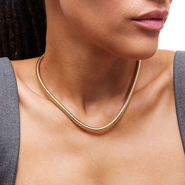 Snake Chain Necklace In Yellow Gold 14K