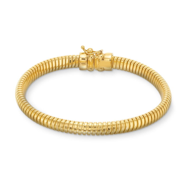 Snake Chain Bracelet In Solid 14K Yellow Gold