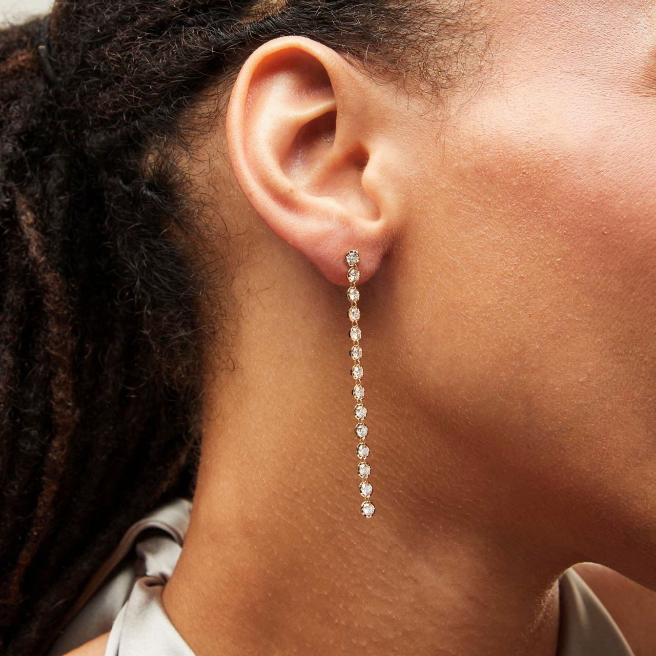 Illusion Diamond Dangle Earrings 1