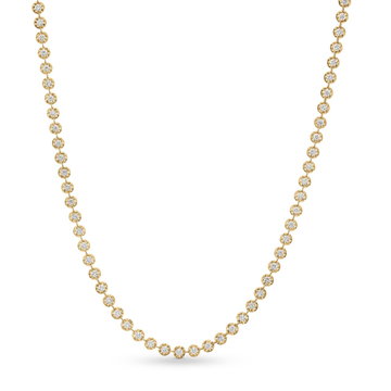 Illusion Diamond Necklace In Yellow Gold 14K