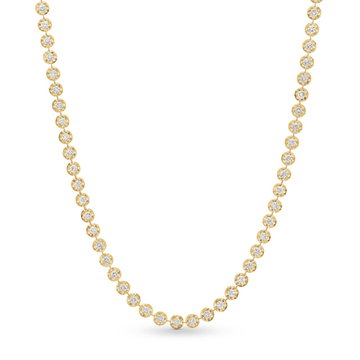 Illusion Diamond Necklace In Yellow Gold 14K