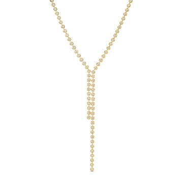 Illusion Diamond Y-Chain Necklace In Yellow Gold 14K