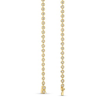 Illusion Diamond Y-Chain Necklace In Solid 14K Yellow Gold