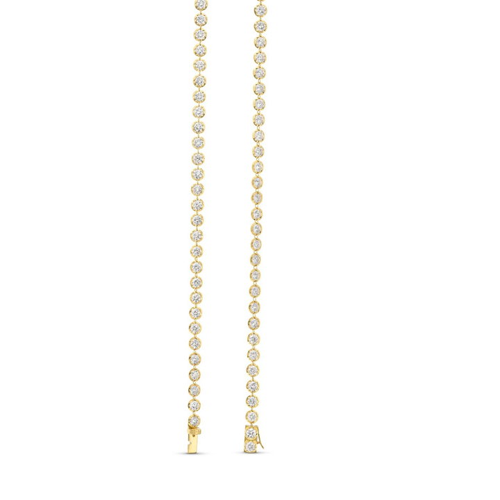 Illusion Diamond Bracelet In Solid 14K Yellow Gold