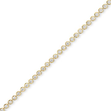 Illusion Diamond Bracelet In Solid 14K Yellow Gold