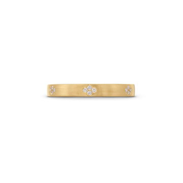 Cluster Diamond Wedding Band In Yellow Gold 14K