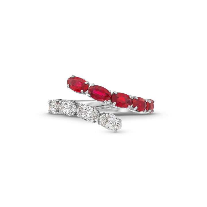 Ruby and Diamond Open Wrap Ring