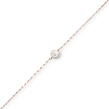 Single Freshwater Pearl Bracelet In Rose Gold 14K