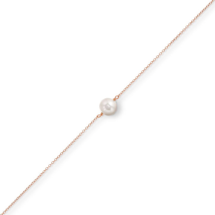 Single Freshwater Pearl Bracelet In Rose Gold 14K