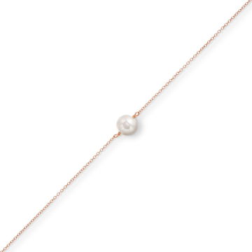 Single Freshwater Pearl Bracelet In Rose Gold 14K