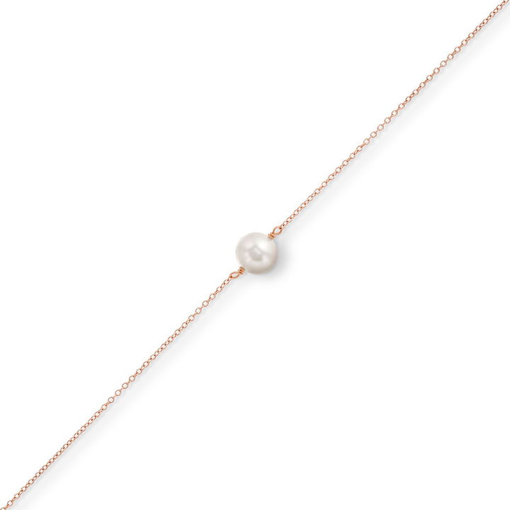 Single Freshwater Pearl Bracelet In Rose Gold 14K