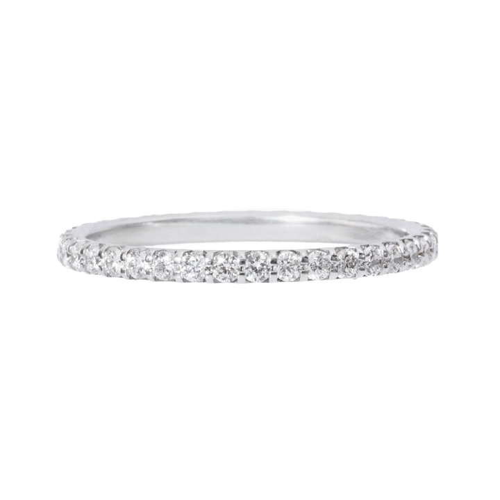 Diamond Eternity Wedding Band (0.60tw) In Solid 14K White Gold