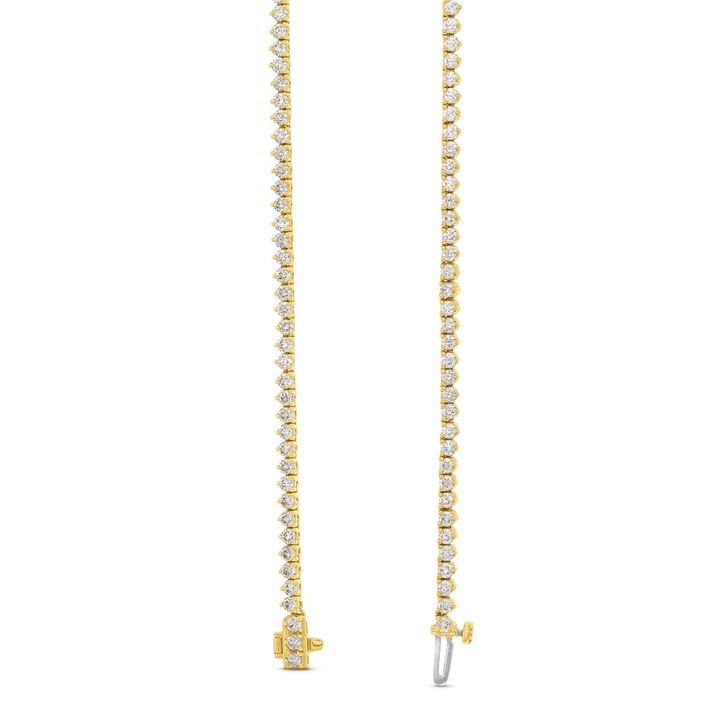 Yellow Gold 14K Yellow Gold Graduated Round Diamond Riviera Necklace