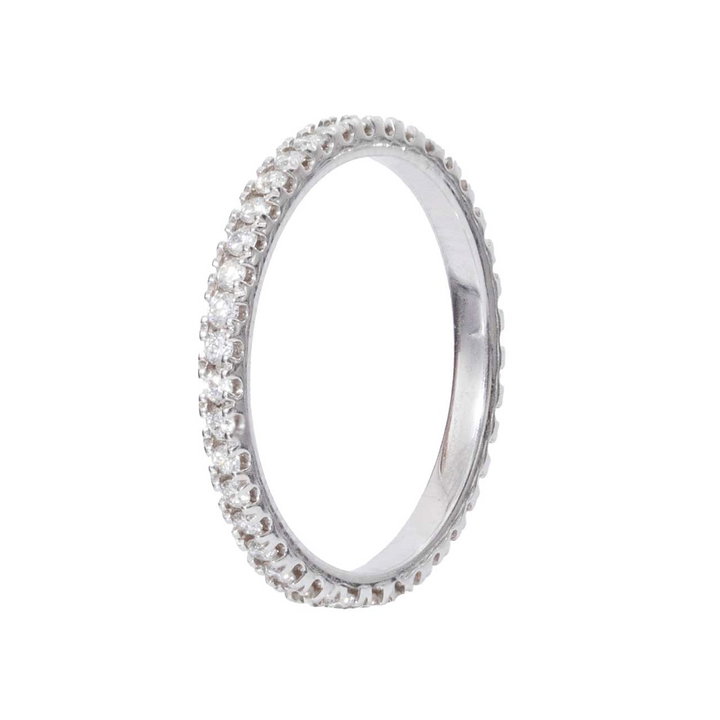 Diamond Eternity Wedding Band (0.40tw) In Solid 14K White Gold
