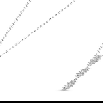 Mixed Diamond Pendant Necklace