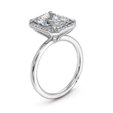 Tacori Radiant Halo Engagement Setting In Platinum