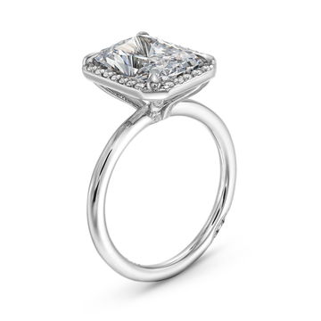Tacori Radiant Halo Engagement Setting In Platinum