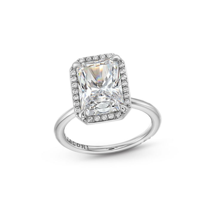 Tacori Radiant Halo Engagement Setting In Platinum
