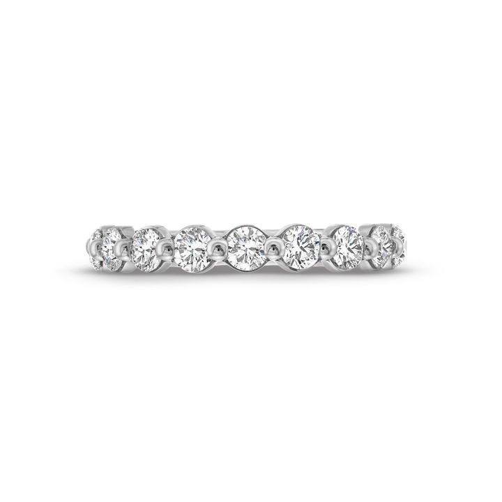 White Gold 18K Tacori Sculpted Crescent Round Diamond Wedding Band