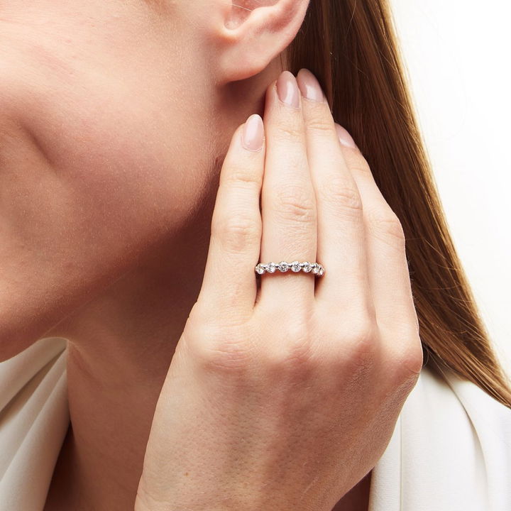 White Gold 18K Tacori Sculpted Crescent Round Diamond Wedding Band