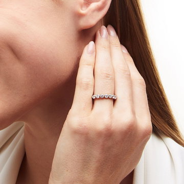 Tacori Sculpted Crescent Round Diamond Wedding Band In White Gold 18K