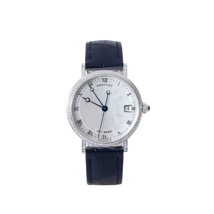 Breguet Classique 33.5 MOP Roman Dial Watch | White Gold