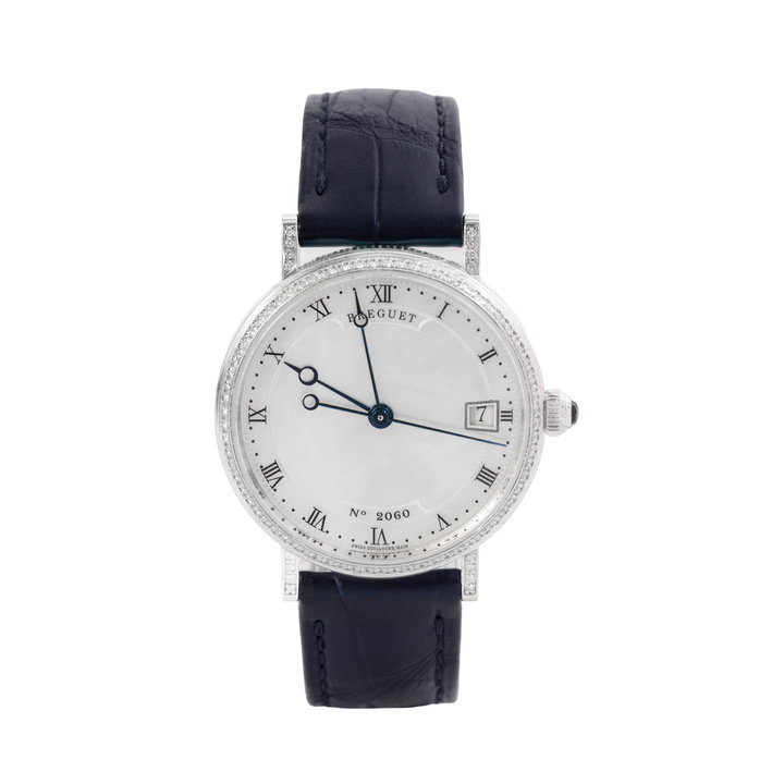 Breguet Classique 33.5 MOP Roman Dial Watch | White Gold