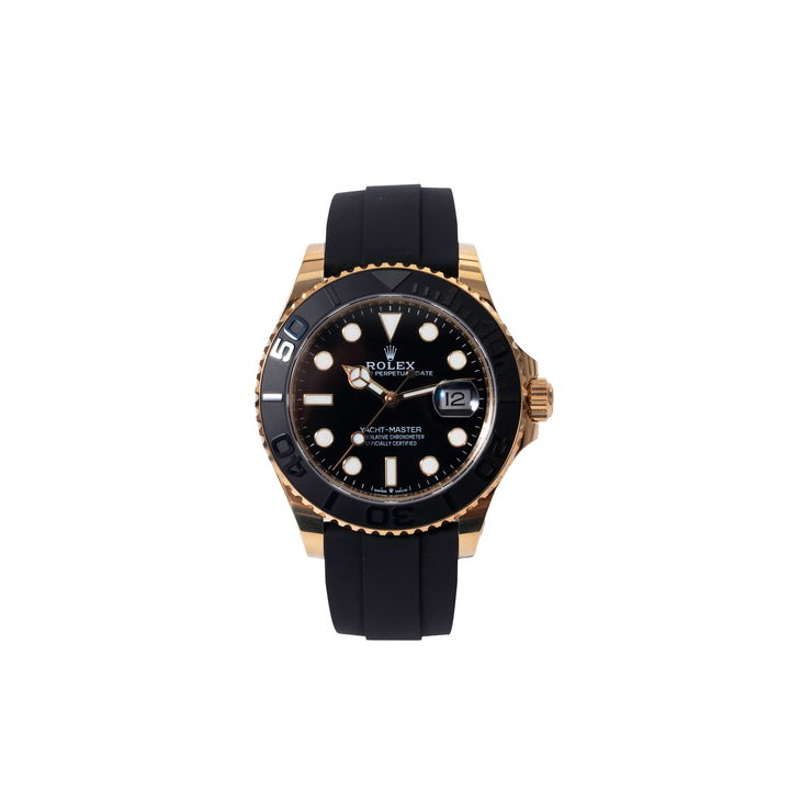 Rolex Yacht-Master 42 Black Dial Watch | Yellow Gold