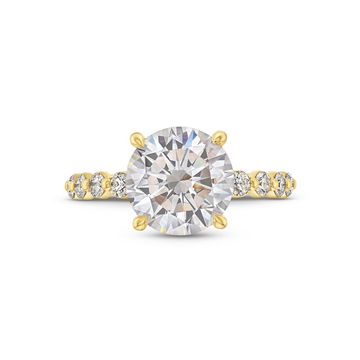Tacori Sculpted Crescent Round Engagement Setting In Yellow Gold 18K
