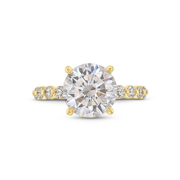 Tacori Sculpted Crescent Round Engagement Setting In Yellow Gold 18K