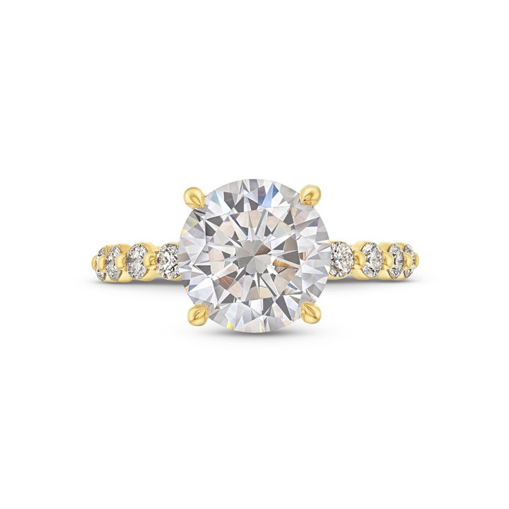 Tacori Sculpted Crescent Round Engagement Setting In Yellow Gold 18K