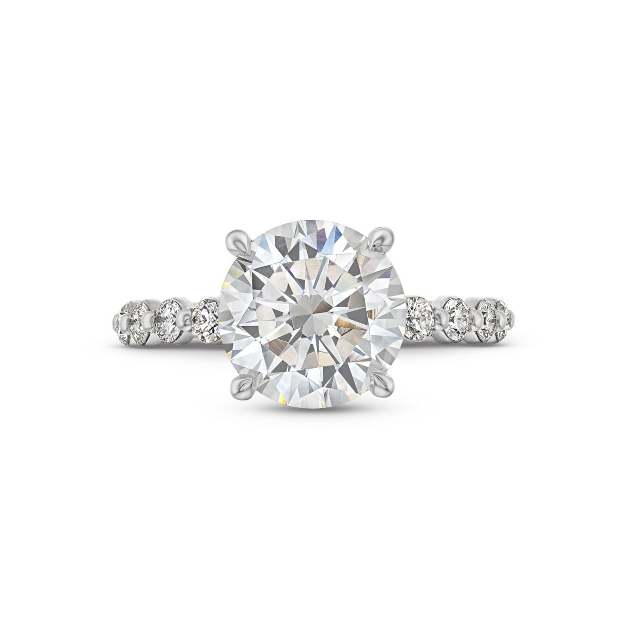 Tacori Sculpted Crescent Round Engagement Setting In White Gold 18K 0