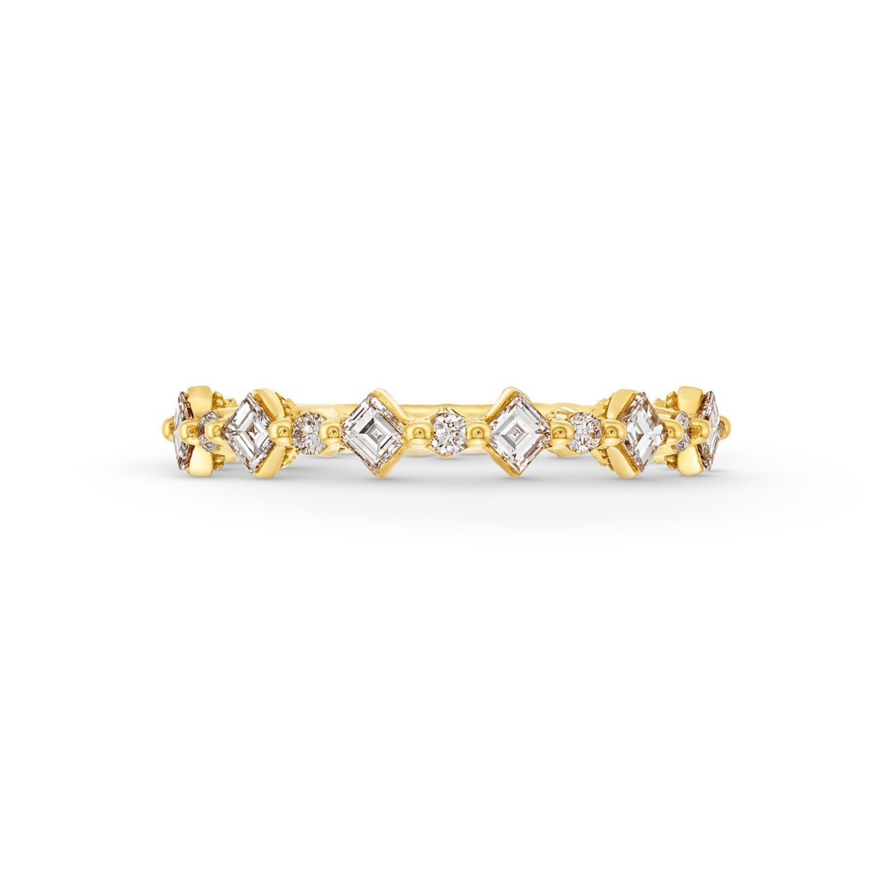 Tacori Sculpted Crescent Carre Round Diamond Wedding Band 0