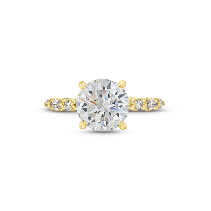 White Gold 18K Tacori Sculpted Crescent Marquise Round Diamond Engagement Setting