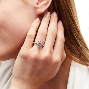 Tacori Sculpted Crescent Marquise Round Diamond Engagement Setting In White Gold 18K