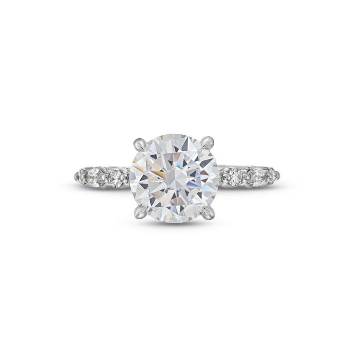 Tacori Sculpted Crescent Marquise Round Diamond Engagement Setting In White Gold 18K