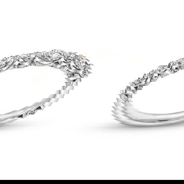 Tacori Sculpted Crescent Marquise Round Diamond Band