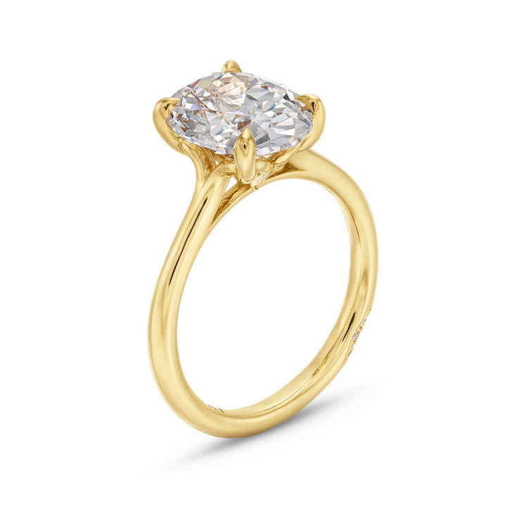 Yellow Gold 18K Tacori Founder's Crescent Solitaire Engagement Setting
