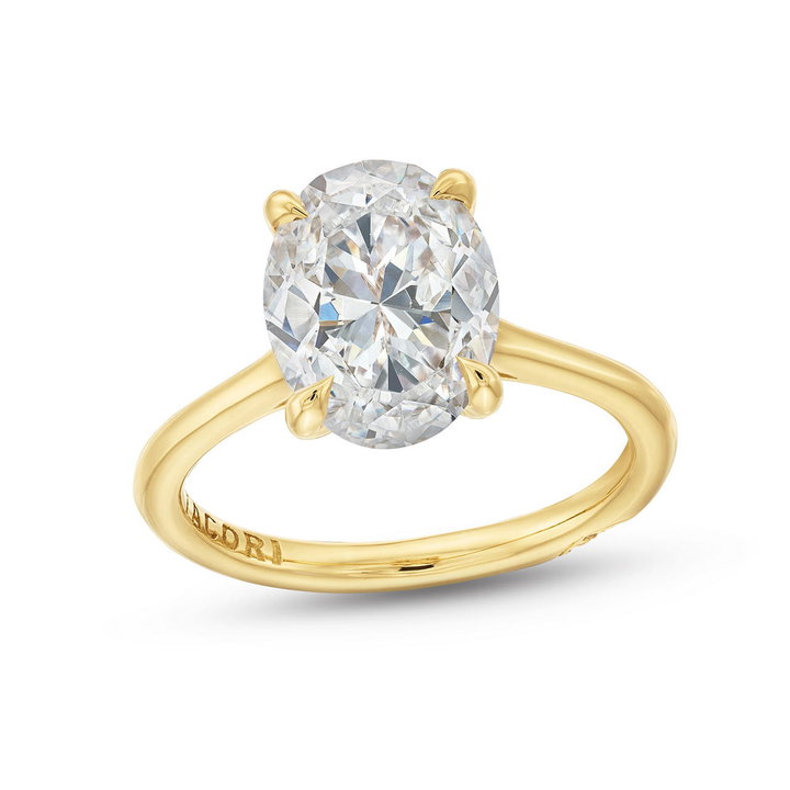 Tacori Founder's Crescent Solitaire Engagement Setting In Yellow Gold 18K