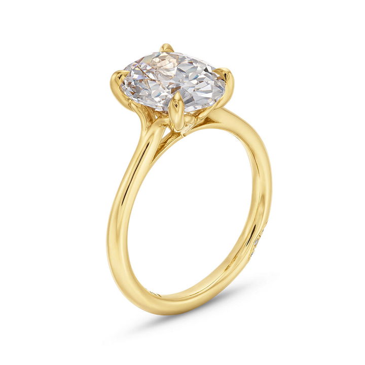 Yellow Gold 18K Tacori Founder's Crescent Solitaire Engagement Setting